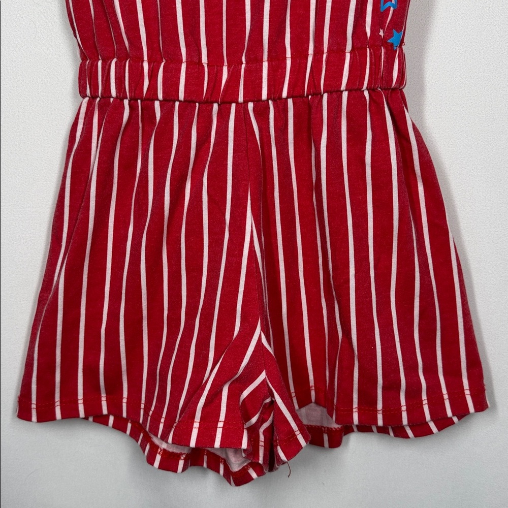 💜3/$15 Wonder Woman Red and White Striped Romper - Picture 3 of 7
